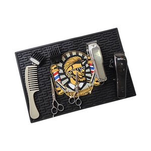 L'homme aux lunettes jaunes tapis de barbier outils de coiffure tête d'huile tondeuses électriques anti-dérapant outil de coupe de cheveux tapis de rangement - Product Image 2