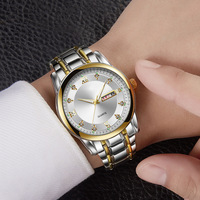 Montre de luxe pour homme Timex Gold, étanche, bracelet en acier argenté, montres à quartz pour homme