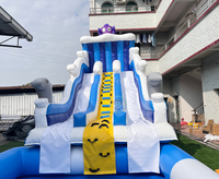 Toboggan aquatique gonflable de 21 pieds, toboggans aquatiques gonflables pour adultes, toboggan aquatique gonflable commercial pour enfants