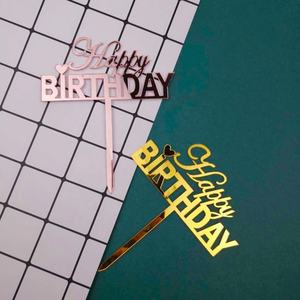 Распродажа, Настраиваемые акриловые топперы для торта с днем рождения, для праздничных украшений, дней рождения - Product Image 1