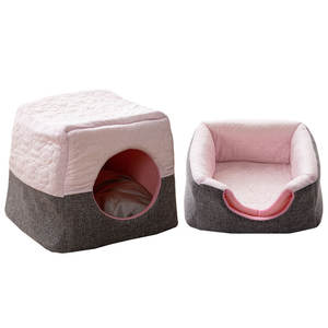 Novedades: Cama para Perros y Gatos 2 en 1, Interior, Sólida, Cuadrada, Clásica, Antideslizante, de Felpa, Plegable - Product Image 5