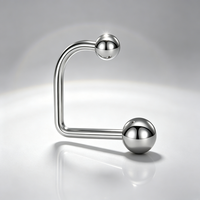 Anneaux de lèvre gothiques en acier inoxydable, barres fer à cheval, anneaux en C à pointes coniques, clips pour lèvres, bijoux minimalistes