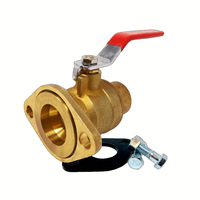Válvula de aislamiento de bomba de latón serie 181 600 WOG Puerto completo NPT x FLG Extremos roscados X con brida Manija de nivel giratorio Válvula de bola forjada