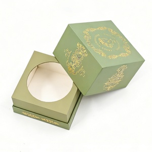 Premium Rigid <b>Gift</b> Cardboard Box with Velvet Insert for Jewelry <b>Candle</b> and Cosmetic <b>Set</b> Packaging with Foil Stamping - Product Image 4