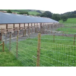 Хорошая цена, ферма и поле, оцинкованная сталь, с фиксированным узлом, проволочная сетка для крупного рогатого скота, ограждение по периметру фермы