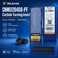 Plaquettes de tournage en carbure cémenté RUIAN CNMG120408 avec revêtement CVD, pour tournage CNC, pointes de tour pour l'acier, travail semi-fin et finition, OEM