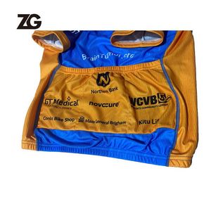 Maillots de cyclisme personnalisés à séchage rapide avec col zippé / Maillot de cyclisme professionnel personnalisé à manches courtes pour hommes - Product Image 3
