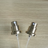 Pengiriman cepat pompa penyemprot emas aluminium 15 mm 0.07cc tutup sekrup Crimp parfum halus kabut besi plastik pompa penyemprot perawatan pribadi
