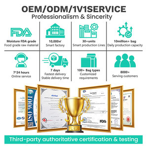 Tùy chỉnh 250g 300g bột nhôm có thể khóa lại đứng lên túi dây kéo bao bì túi nhựa cho hỗn hợp bánh rán protein - Product Image 4