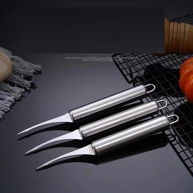 Kitchen Tools New Stainless Steel Handle Shrimp Cutter Skinning Knife Peel