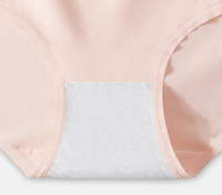 Culottes taille mi-haute sans couture en Spandex/Coton pour femme, tricotées unies, avec entrejambe antibactérien, écologiques et respirantes