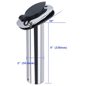 Nouveau support de canne à pêche encastré en acier inoxydable TMH 316, 15/30/90 degrés, pour bateau, yacht, embarcation - Product Image 2