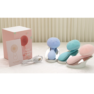<strong>Facial</strong> Exfoliating Brush Face Roller <strong>Massager</strong> Electric Silicone Sonic <strong>Cleaner</strong> Deep Cleansing Skin <strong>Facial</strong> Cleansing Brush
