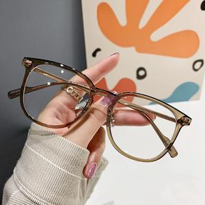 2023 nuevas <span class=keywords><strong>gafas</strong></span> anti-azules moda femenina espejo liso tendencia nueva tendencia de maquillaje liso marcos retro TR90 - Product Image 2