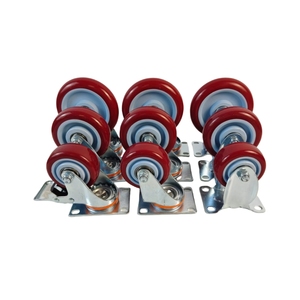 Indústria Fixa Rodízio Rodas <span class=keywords><strong>3</strong></span>/4 Polegada Pp Material Roda Fixa Giratória Freio Bloqueio Rodízios Móveis - Product Image 2