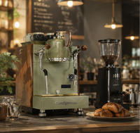 Machine à café expresso professionnelle à double chaudière pour la maison avec pompe rotative, double contrôle PID et tête de brassage saturée