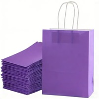 Sacs en papier kraft classiques colorés en gros avec design personnalisé, recyclables pour la restauration rapide, les cadeaux, le shopping et les expositions