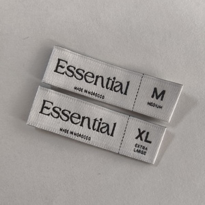 Étiquettes textiles tissées personnalisées de luxe avec logo YH, adhésives à chaud, en coton damassé, à coudre ou thermocollantes pour vêtements - Product Image 4