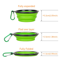 Bol pour animaux de compagnie pour chat et chien bol de nourriture en Silicone extérieur Portable et pliable bol de nourriture d'eau de voyage 350ML mangeoire pour chien