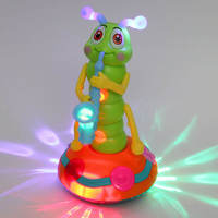 Offre Spéciale Led Glowing Chantant Danse Caterpillar Ver Électronique Musical Jouets Jouer Le Saxophone Animal Kits Cadeaux Pour Enfants