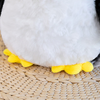 Boneka Penguin Mini Lucu Kawaii Lembut dengan Penutup Mata Bordir Putih, Hadiah Kejutan, Penjualan Langsung Pabrik, Boneka Hewan Isi Dakron