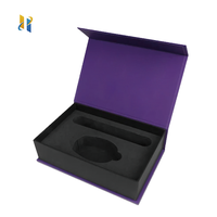 Boîte d'emballage en papier de luxe personnalisée Boîtes cadeaux rigides à verrouillage magnétique avec couvercle magnétique pour bouteille de parfum avec insert en mousse Eva
