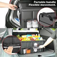 Organisateur de coffre pliable à 4 compartiments pour SUV/Pick-up/berlines - Accessoire de voiture robuste et réglable
