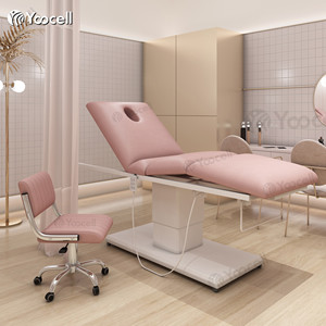 Cama de Tratamiento para Pestañas Yoocell, Color Rosa, <span class=keywords><strong>Silla</strong></span> Eléctrica de Belleza, Cama Facial, Mesa de Masaje con 3 <span class=keywords><strong>Motores</strong></span> para Spa y Salón - Product Image 1