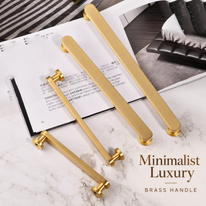 Solid Brass Cabinet Pull <b>Handle</b> Modern Nordic Drawer <b>Handle</b> Kitchen Wardrobe <b>Cupboard</b> Furniture Hardware - Product Image 2
