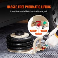 Cric pneumatique triple sac robuste 2T 3T 5T, outil de levage portable pour réparation automobile, garage, atelier, levage rapide