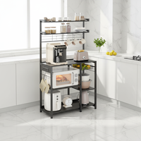 Étagère de rangement multifonctionnelle en métal à séchage instantané, écologique, à cinq niveaux, pour cuisine et salle de bain