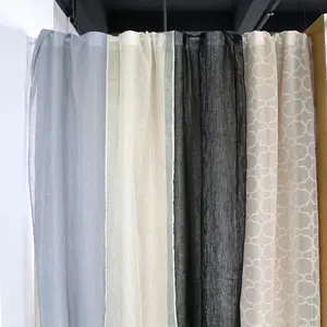 Factory Wholesale Stripe Polyester Line Slub Fabric for Curtain Home Textile