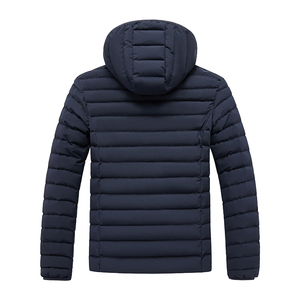 Veste d'hiver matelassée pour <span class=keywords><strong>homme</strong></span> avec logo personnalisé, coupe-vent, imperméable, rembourrée, à fermeture éclair, <span class=keywords><strong>parka</strong></span> décontractée, grande taille - Product Image 6