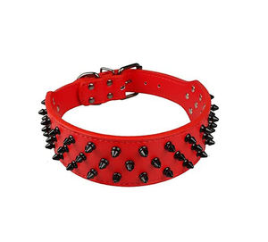 Collar de cuero con tachuelas para perro, con correa, remache, piel sintética, para Pit Bull - Product Image 2