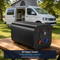 Chauffe-eau double tension RV 12V/220V avec réservoir émaillé 10-30L certifié CE pour caravane, bateau, douche OEM ODM