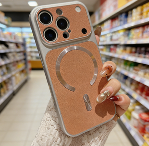 Étui de télé<span class=keywords><strong>phone</strong></span> luxueux de style Ins en TPU+PC avec peinture métallique, support magnétique, anti-empreintes digitales, antichoc, compatible avec 17 Pro Max, sans fil - Product Image 2