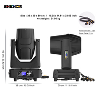 Luz de haz móvil IP65 de 380W, efecto Shehds Beam 380 potente, 380W 19R 295W, con lente de efecto frost y arcoíris, para escenarios de bodas y salones.