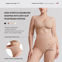Ensemble soutien-gorge et culotte sans couture pour femme Waistdear Factory OEM, doux comme du beurre, contrôle du ventre, taille haute, confortable