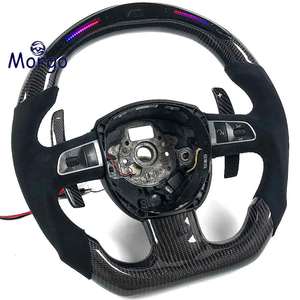 Volant en carbone personnalisé avec bande LED supérieure pour <span class=keywords><strong>Audi</strong></span> TT A3 A4 B8 A5 A6 C6 C7 A7 <span class=keywords><strong>R8</strong></span> RS RS3 RS4 RS5 S3 S4 S5 B9 RS6 RS7 Q3 Q5 Q7 - Product Image 6
