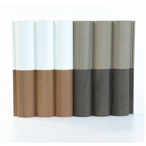 Revêtement mural moderne WPC pour l'extérieur Panneau en bois semi-circulaire imperméable facile à l'extérieur <span class=keywords><strong>Jardin</strong></span> composite en plastique co-extrusion - Product Image 2