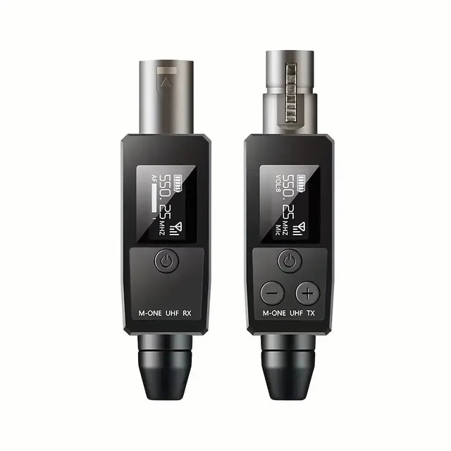 Wireless Microphone Transmitter Receiver Plugged Into XLR Microphone Wireless System Suitable for 48V Capacitive Microphone
