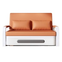 Canapé-lit convertible moderne et minimaliste, structure en bois de pin, mousse élastique haute densité, télescopique et rétractable, deux-en-un