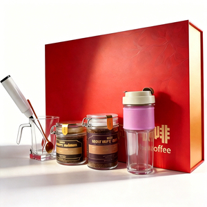 Set de Regalo de Café Yu <span class=keywords><strong>Hu</strong></span>, Kit Completo de Barista con Recipiente de Vidrio, Taza de Café y Espumador de Leche - Product Image 3