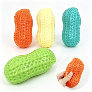 Jouets à mâcher interactifs pour chiens en TPR, écologiques, personnalisés, en gros d'usine, sûrs, non toxiques, en forme d'arachide simulée, pour les dents - Product Image 3