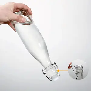 60ml 120ml 250ml 500ml 750ml 1000ml cam şişe makinesi salıncak üst ucuz boş Amber temizle cam bira şişesi