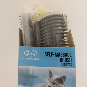 Morbido Grooming Cat Auto-groomer A Parete Ad Angolo 2 Pacchetto Dispositivo di Massaggio Auto Cat Groomer - Product Image 3