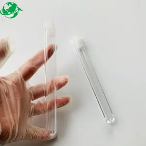 Tubes à essai vides Conteneur Tubes de stockage en plastique transparent avec couvercles pour le stockage des perles