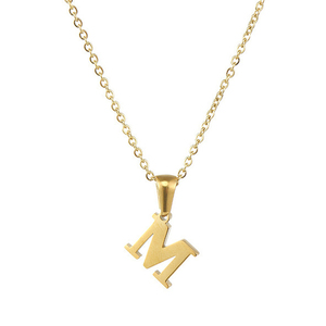 Abalorio colgante de letra inicial de moda para collar de letra <span class=keywords><strong>L</strong></span> inicial del alfabeto de acero inoxidable de 2017 - Product Image 1