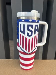 2026 pour Cheer <span class=keywords><strong>France</strong></span> Gobelets isothermes en acier inoxydable sous vide 40oz, thème Football, écologiques, pour voyage et bureau - Product Image 5
