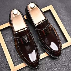 Chaussures en cuir pour hommes de haute qualité, décontractées et élégantes, à plateforme et bout rond - Product Image 5